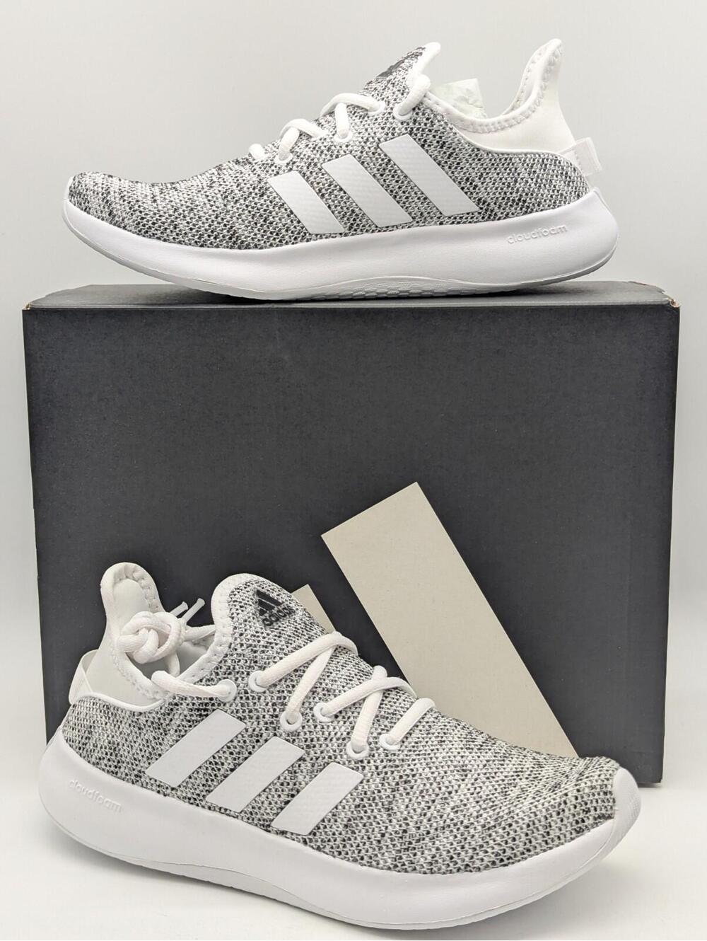 Women's Size 7 / Kids 6Y Adidas Cloudfoam Pure SPW Grey Running Shoes IF3393 New